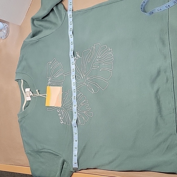Post Surf Collective, Oversized Monstera Sweatshirt, Isla Color, Size M, NEW! - Picture 6 of 9